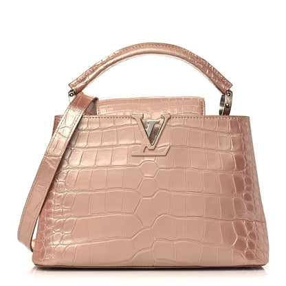 Louis Vuitton Iridescent Alligator Capucines BB Pink 1 of 5