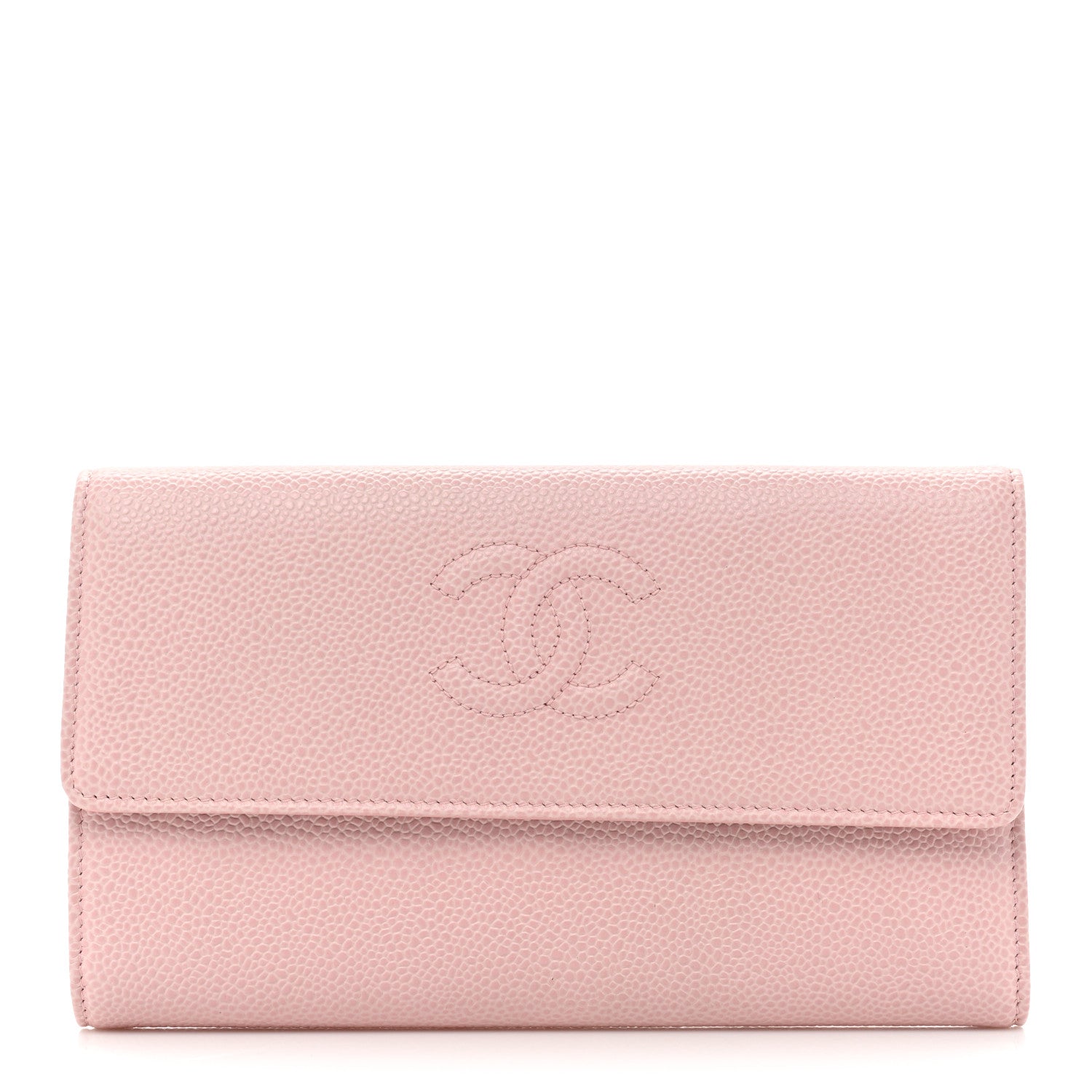 Chanel Caviar Timeless CC Large Gusset Flap Wallet Rose Pale 1 of 15