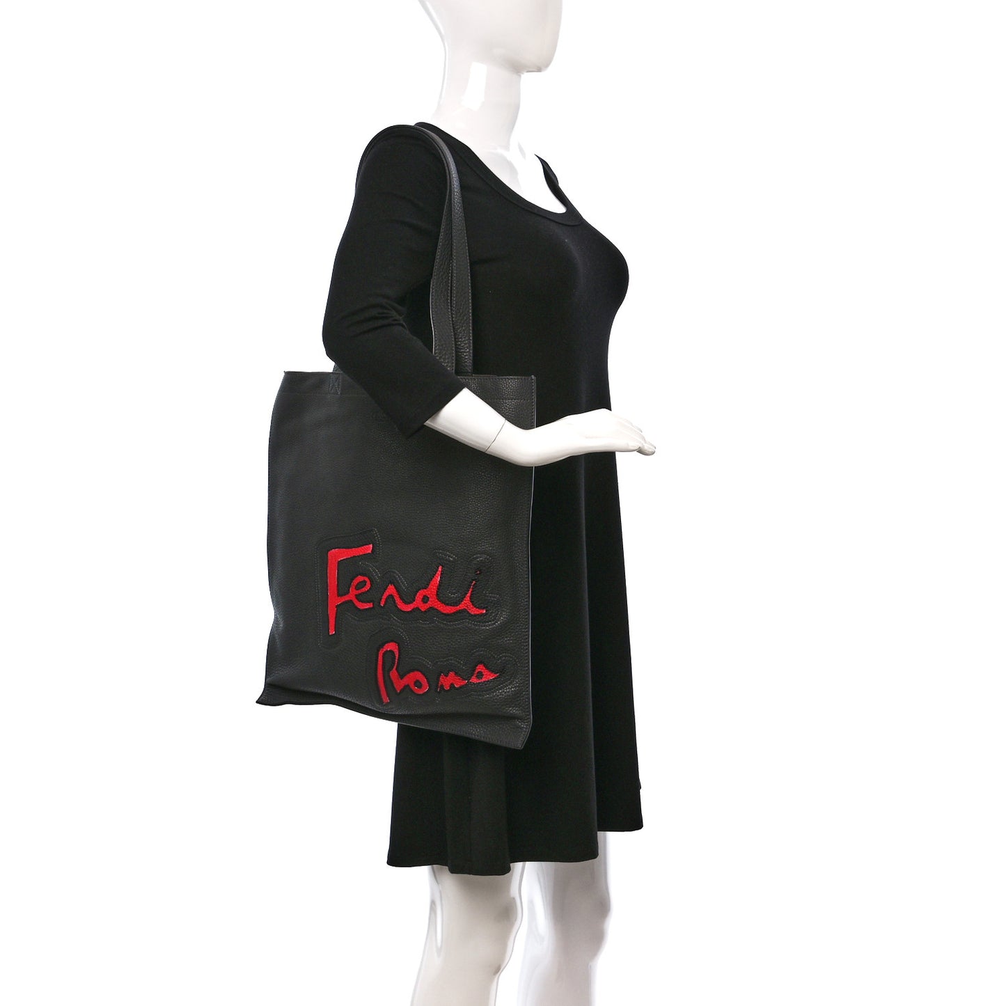 Cuoio Romano Logo Tote Black