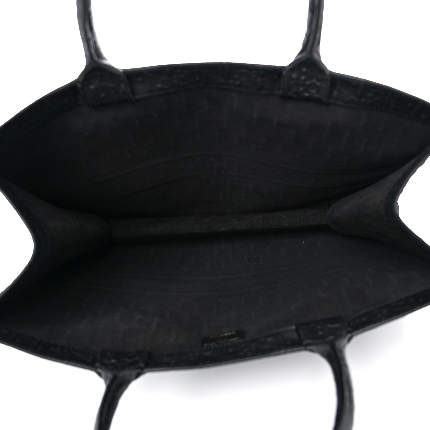 Christian Dior Oblique Calfskin Embossed Large Book Tote Black 7 of 12
