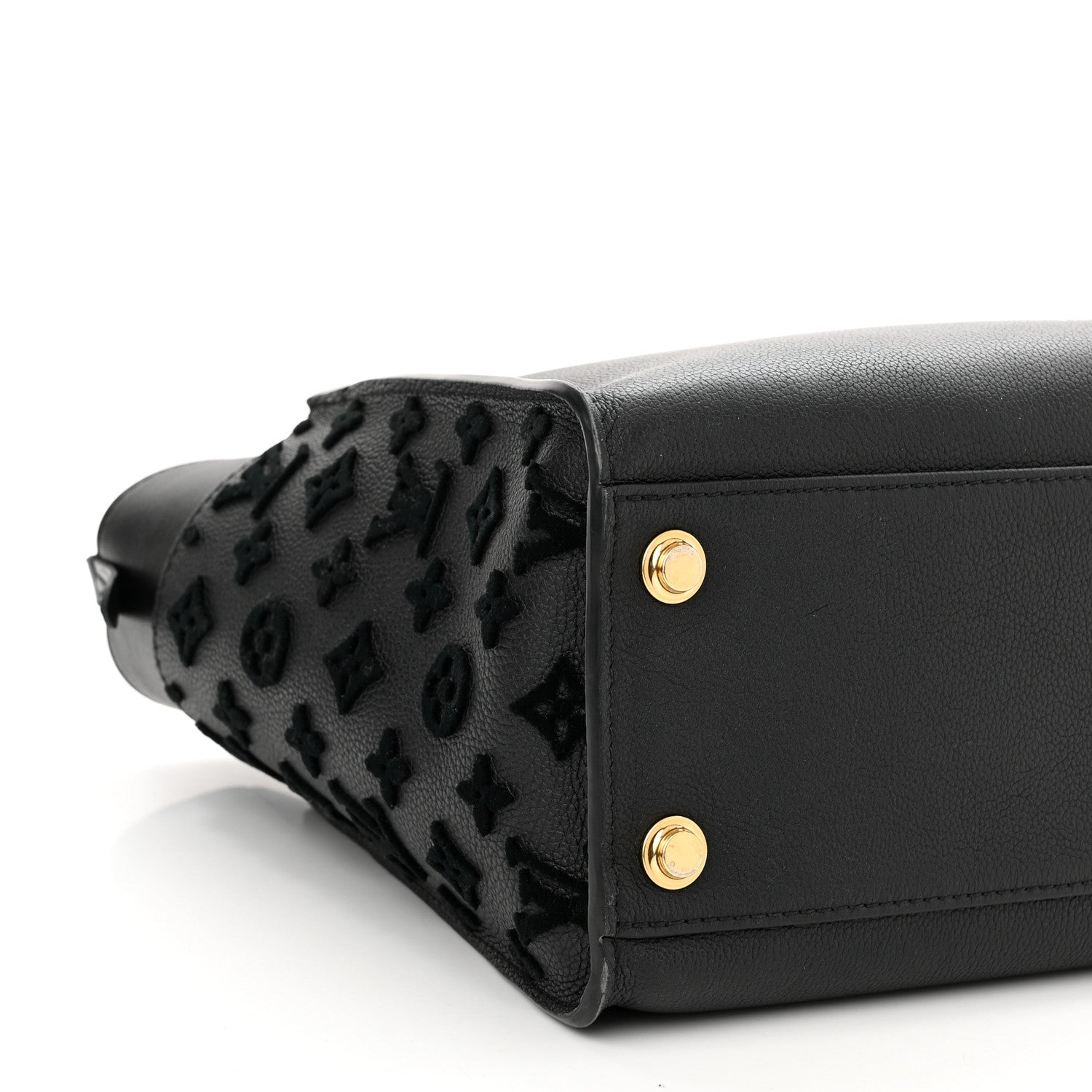 Louis Vuitton Calfskin Monogram Tufting On My Side Black 8 of 14