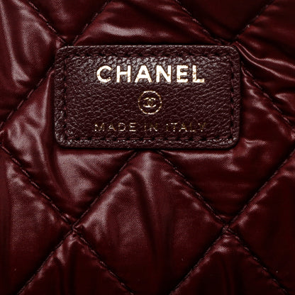 Chanel Sheepskin Quilted Large Vintage Mademoiselle Cosmetic Case Light Pink 6 of 8