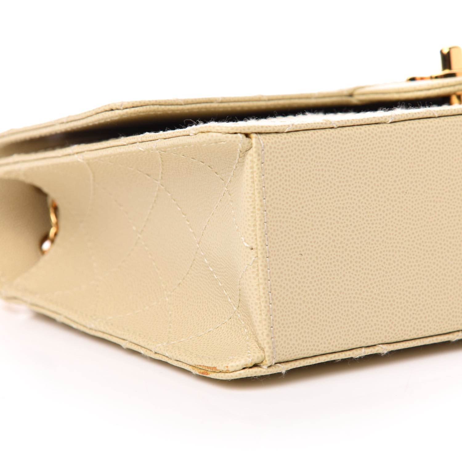 Chanel Caviar Stitch Medium Single Flap Beige Clair 11 of 15