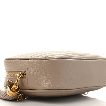 Saint Laurent Grain De Poudre Matelasse Monogram Mini Lou Camera Bag Dark Beige 8 of 11