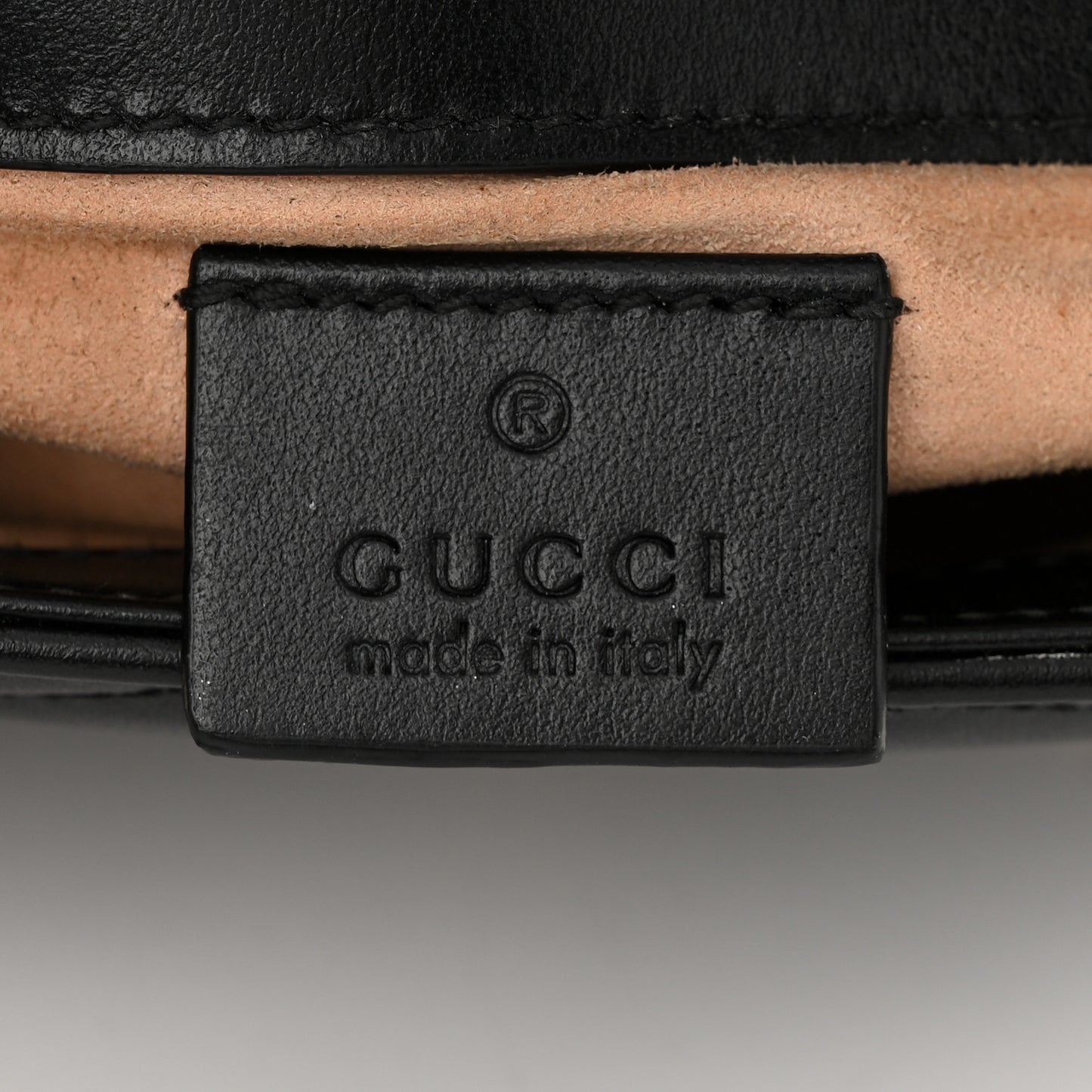 Calfskin Matelasse Super Mini GG Marmont Shoulder Bag Black