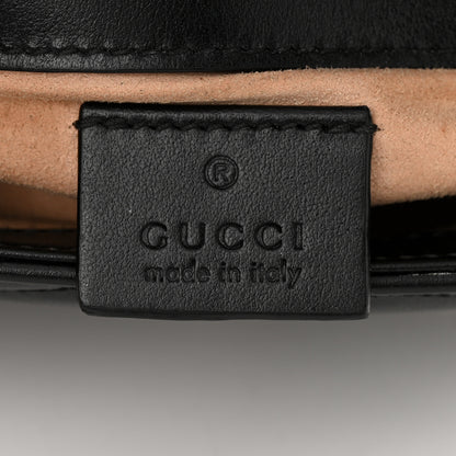 Gucci Calfskin Matelasse Super Mini GG Marmont Shoulder Bag Black 6 of 11
