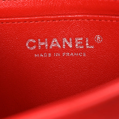 Chanel Lambskin Quilted Mini Rectangular Flap Red 6 of 11