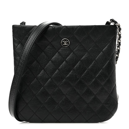 Chanel Aged Calfskin Quilted Crossbody Bag Black 1 of 11