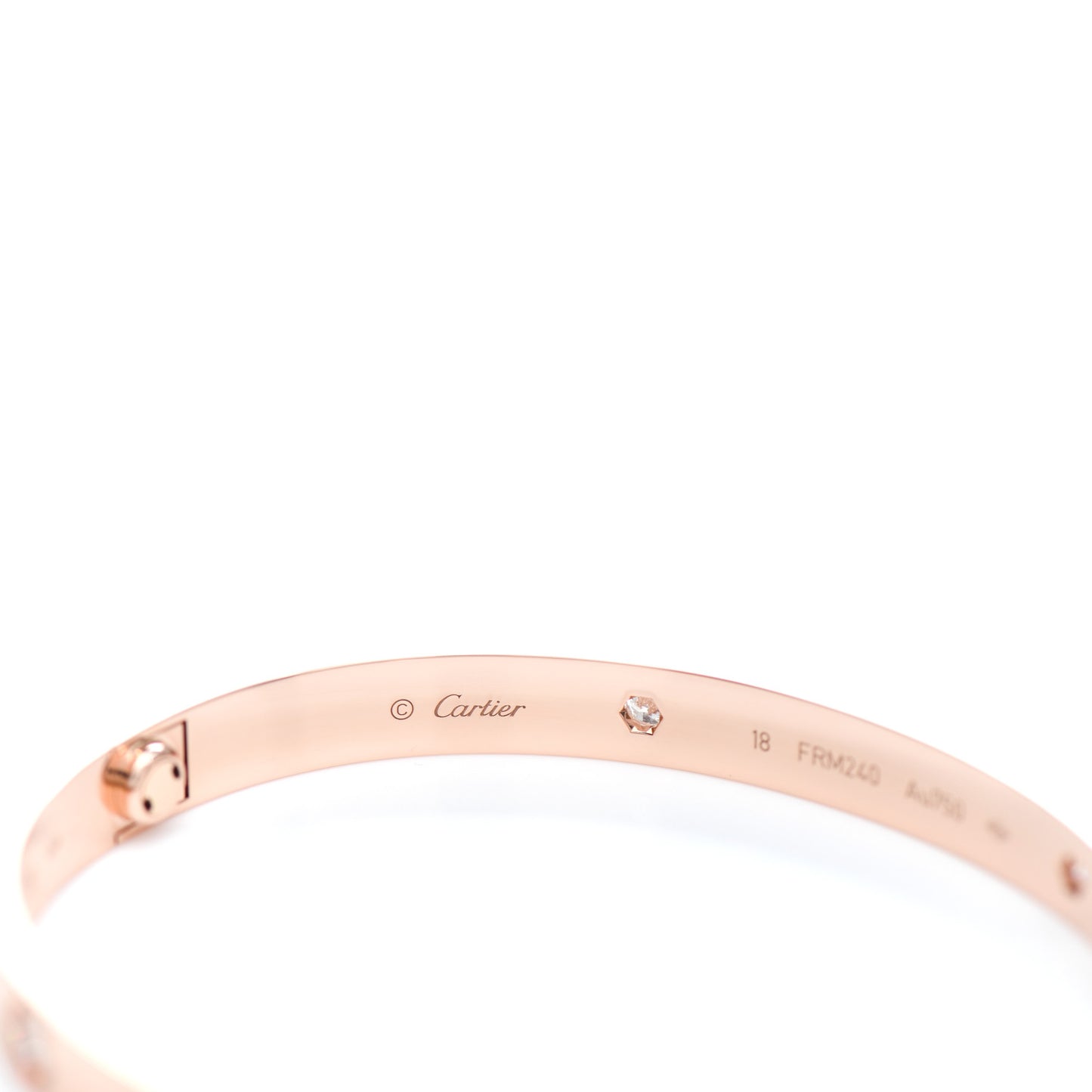 18K Pink Gold 4 Diamond LOVE Bracelet 18