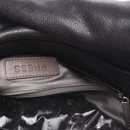 Chanel Glazed Caviar Coco Rider Flap Hobo Dark Grey 10 of 11