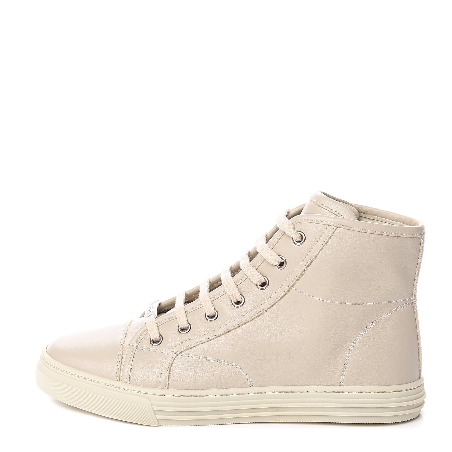 Gucci Calfskin Womens High Top Sneakers 37.5 Mystic White 1 of 9