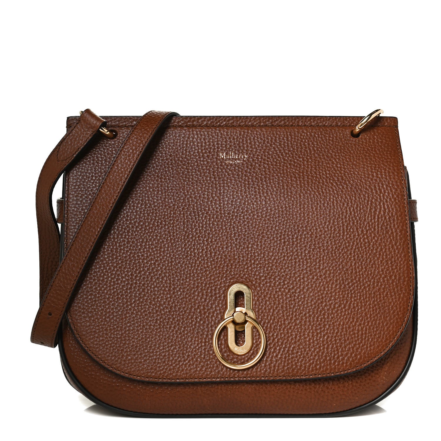 Mulberry Small Classic Grain Calfskin Amberley Satchel Oak 1 of 13