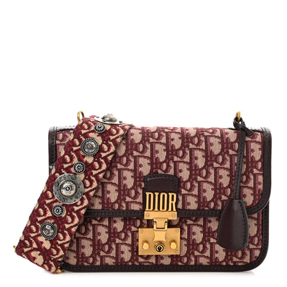 Christian Dior Oblique DiorAddict Flap Bag Burgundy 1 of 10