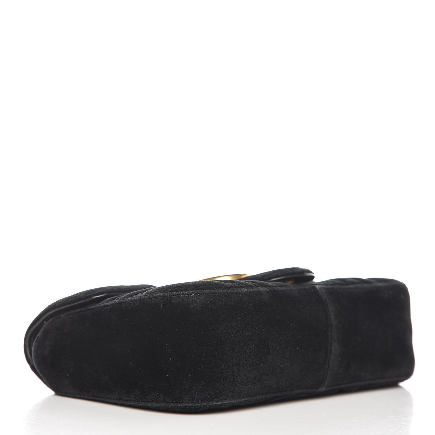 Velvet Matelasse Mini GG Marmont Shoulder Bag Black