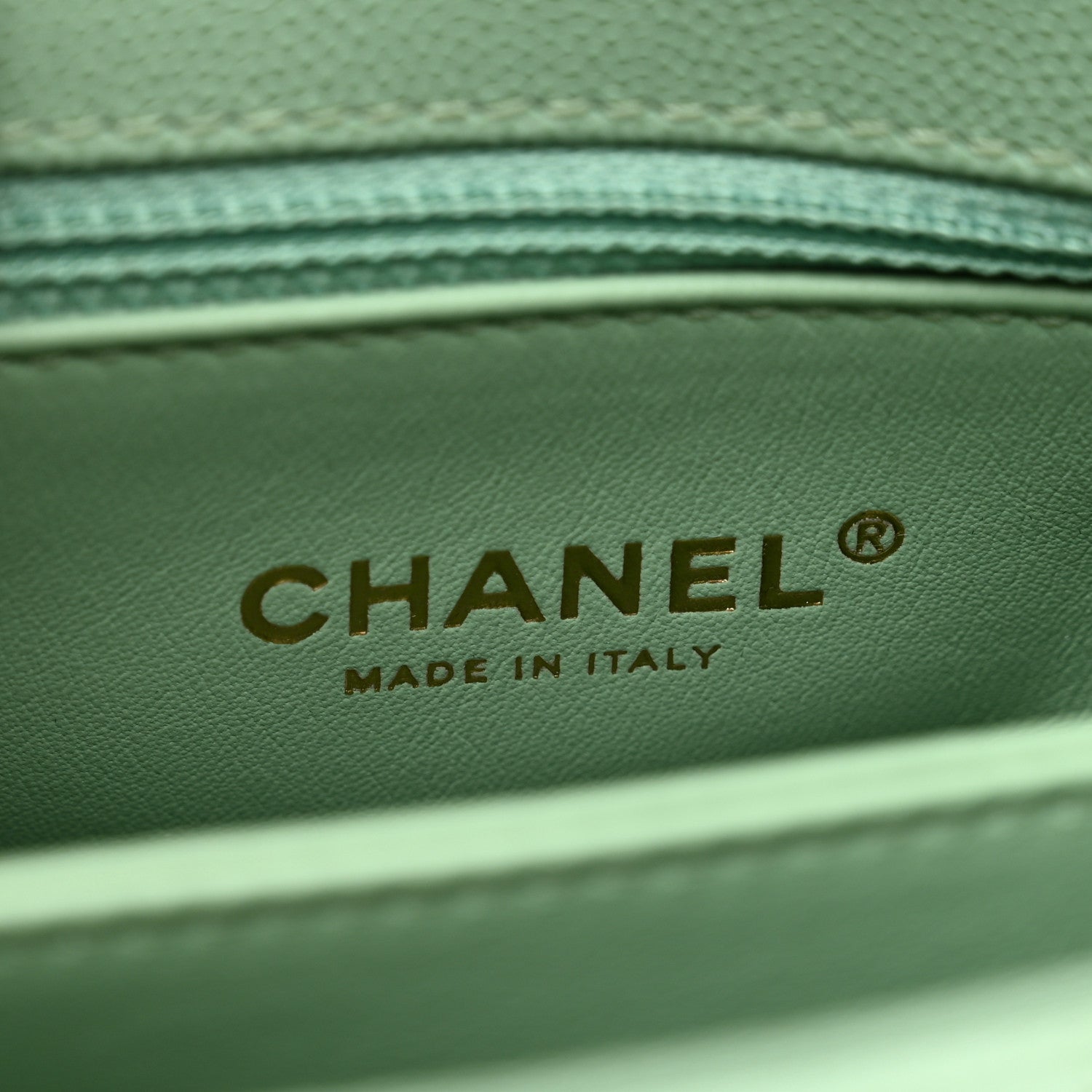 Chanel Caviar Quilted Mini Coco Chain Handle Flap Light Green 7 of 10