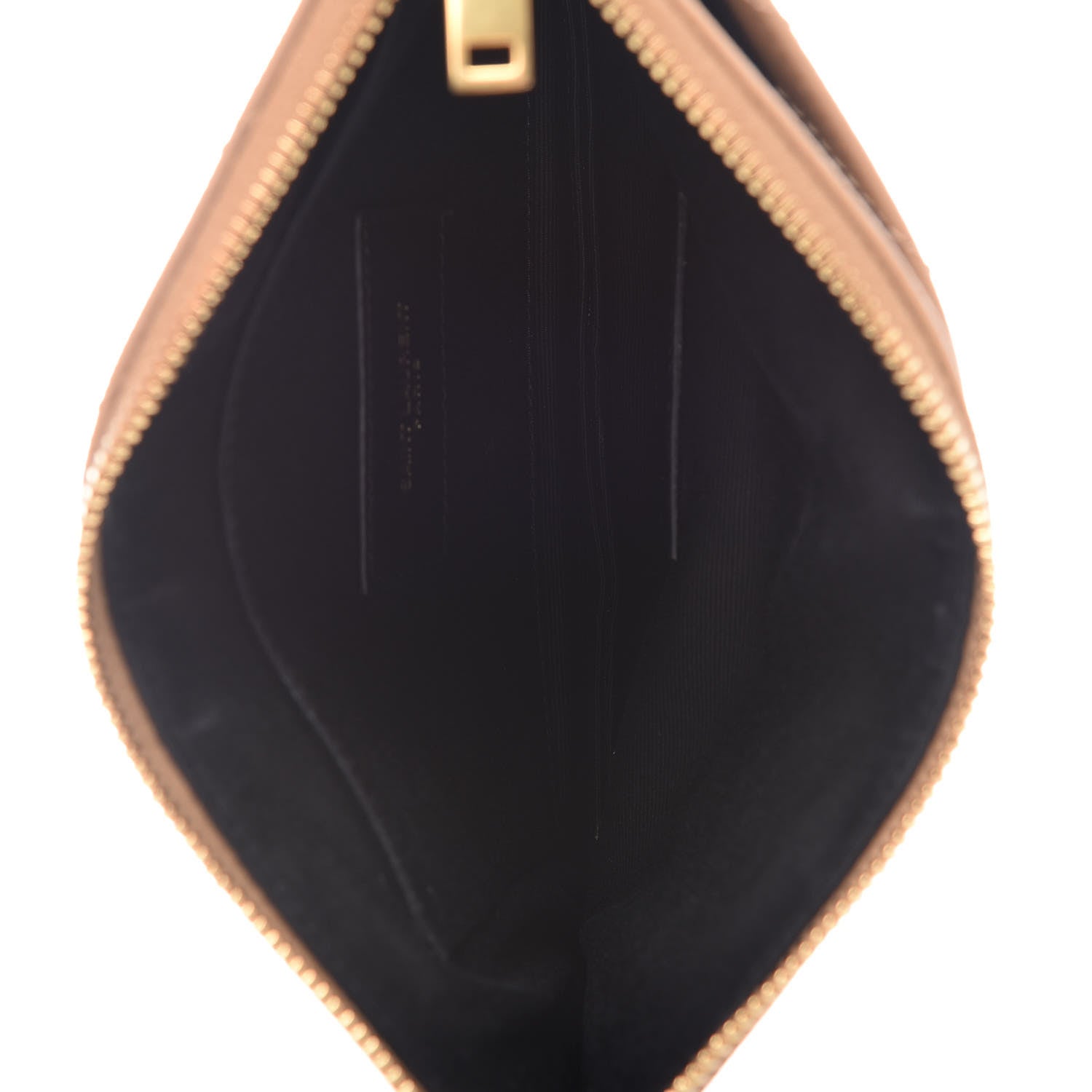 Saint Laurent Grain De Poudre Chevron Monogram Bill Pouch Cork 5 of 7