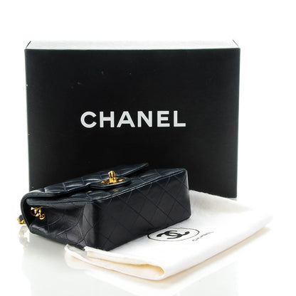 Chanel Lambskin Quilted Mini Square Flap Navy 5 of 9