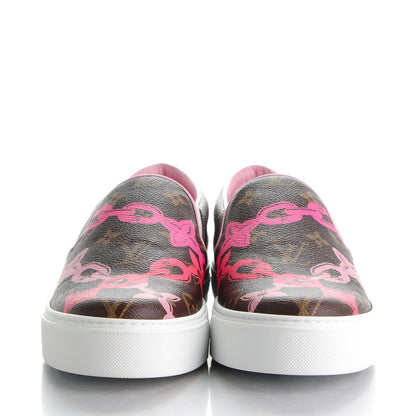 Louis Vuitton Monogram Bay Flower Slip On Harbor Sneakers 40 Rose Ballerine Poppy 2 of 7