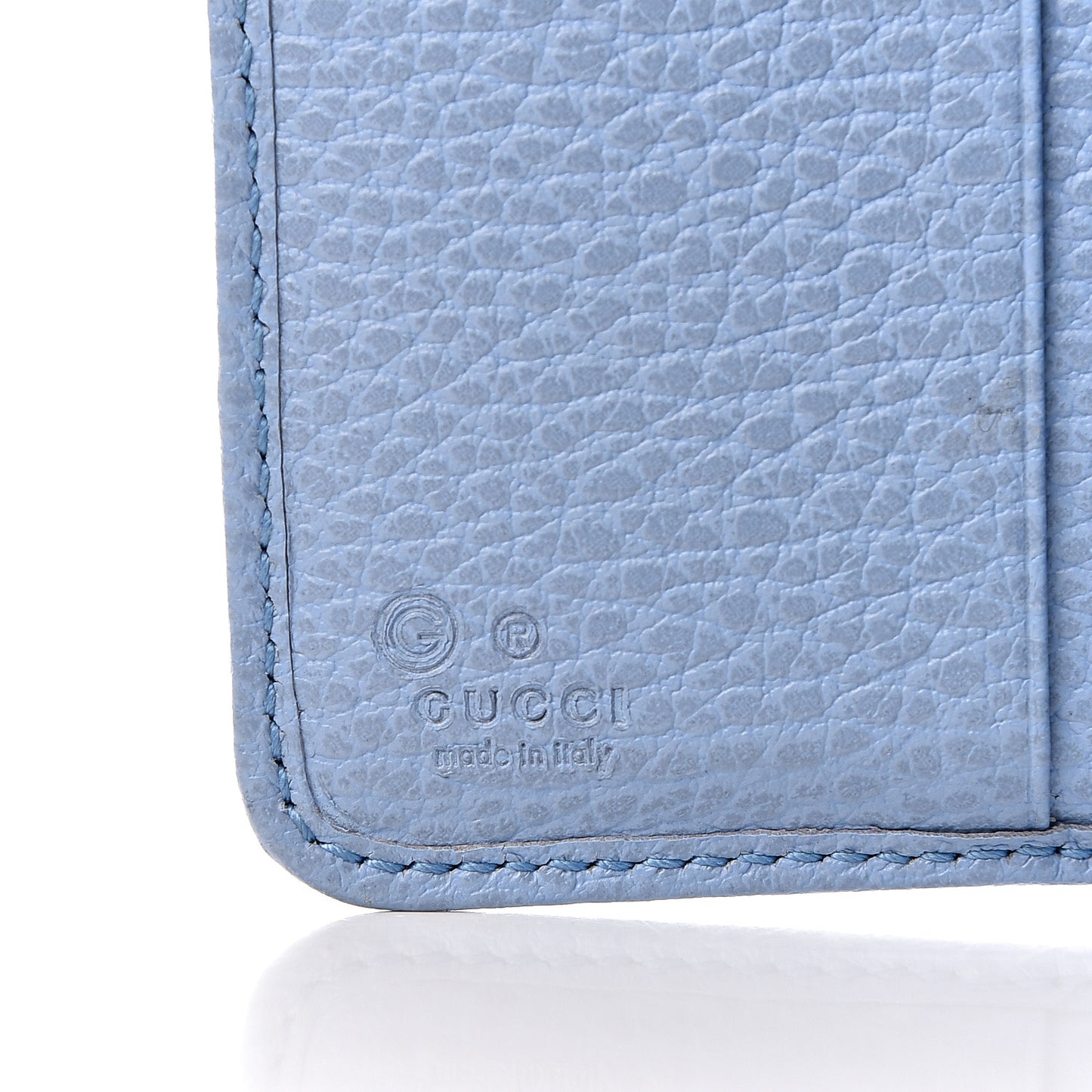 Monogram Dollar Calfskin Zip Around French Flap Wallet Beige Ebony Mineral Blue