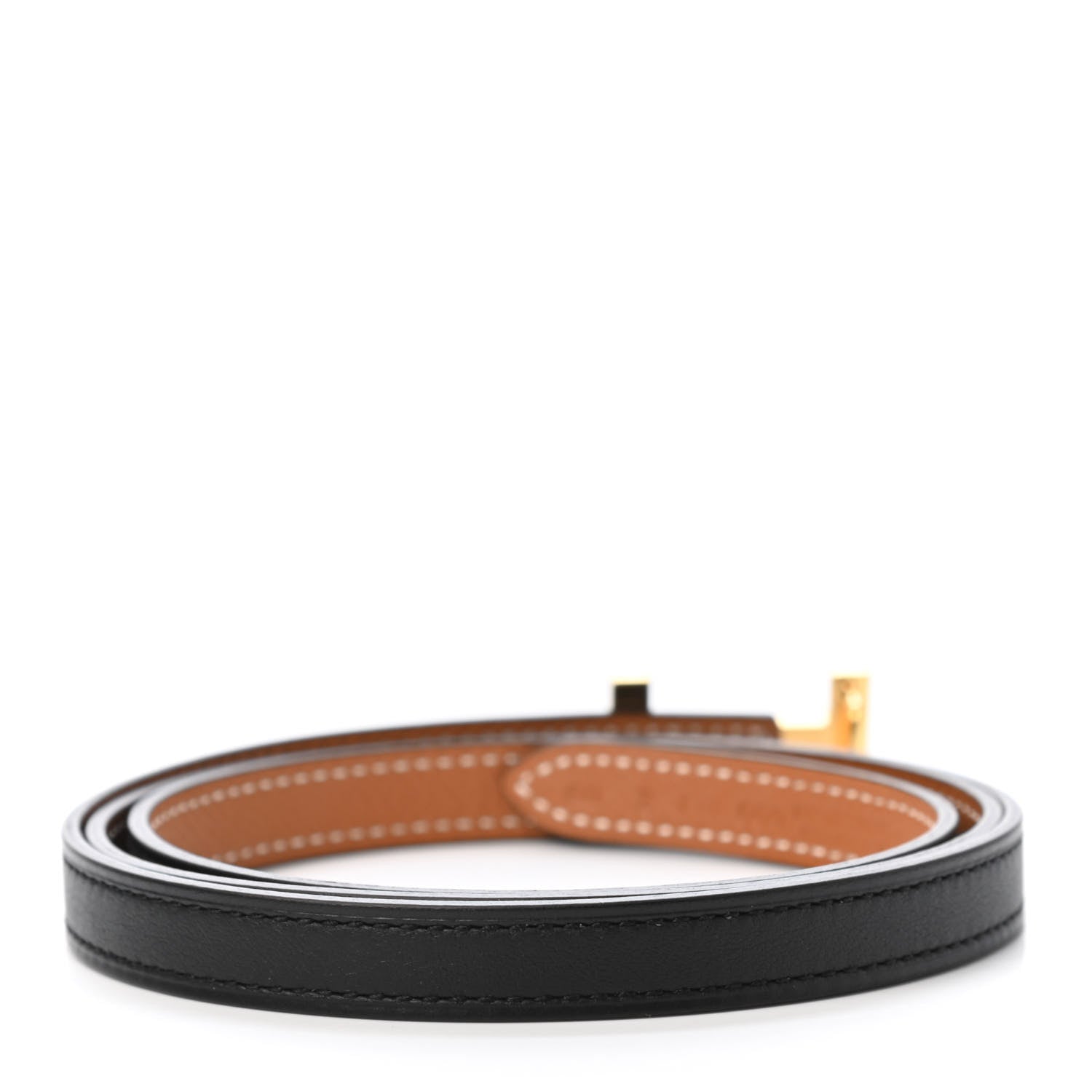 Hermes Swift Epsom 13mm Focus Belt Black Gold 2 of 5