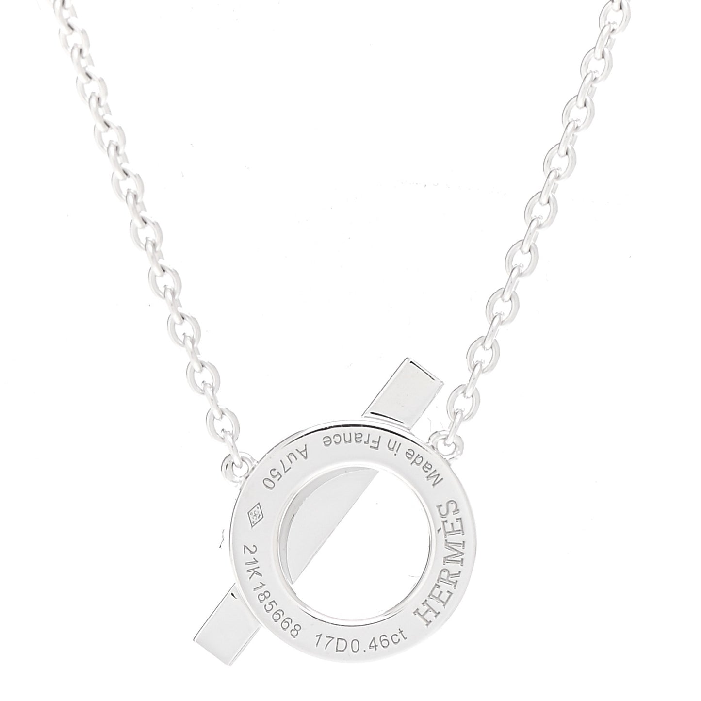 18K White Gold Diamond Finesse Pendant Necklace