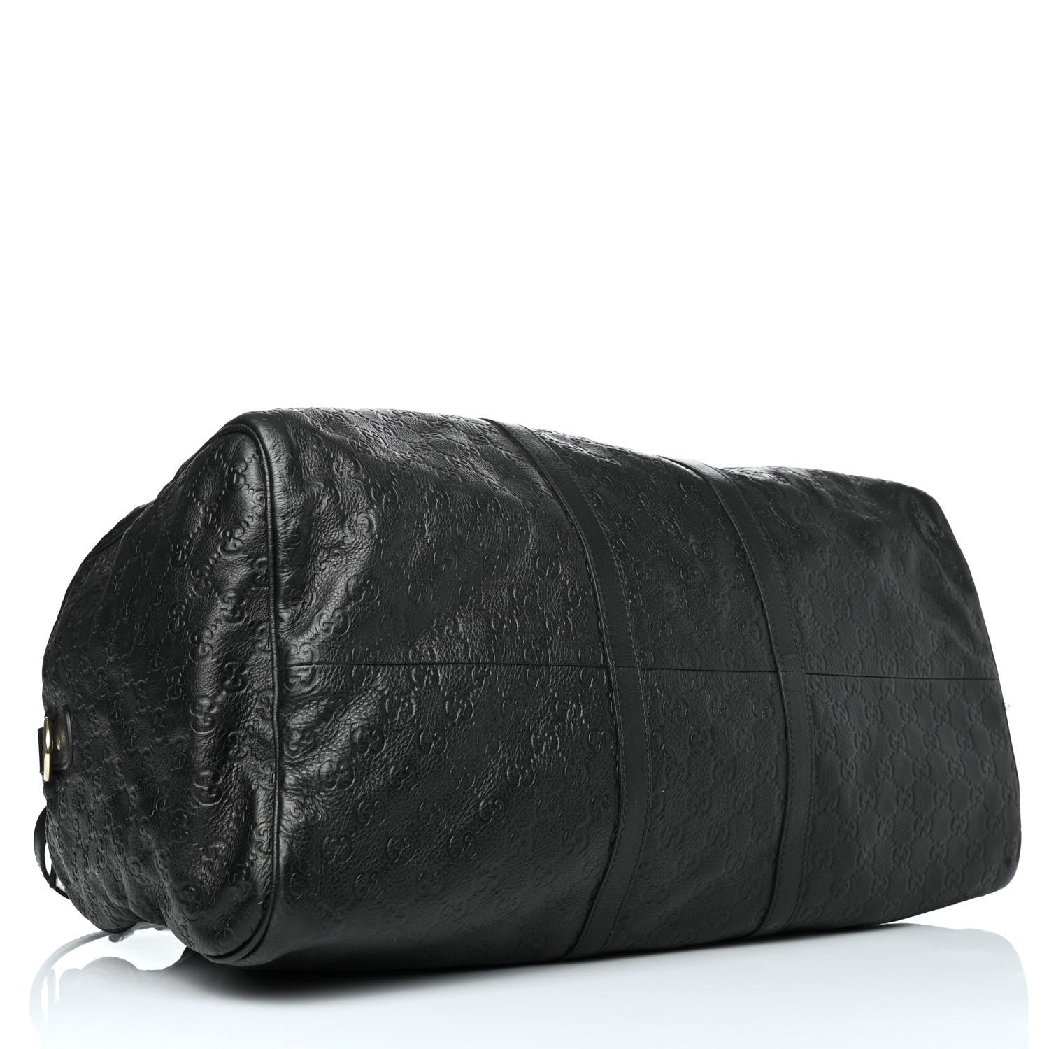 Gucci Guccissima Large Carry On Duffle Black 3 of 5