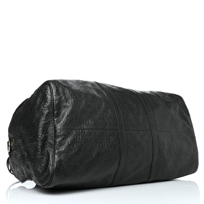 Gucci Guccissima Large Carry On Duffle Black 3 of 5