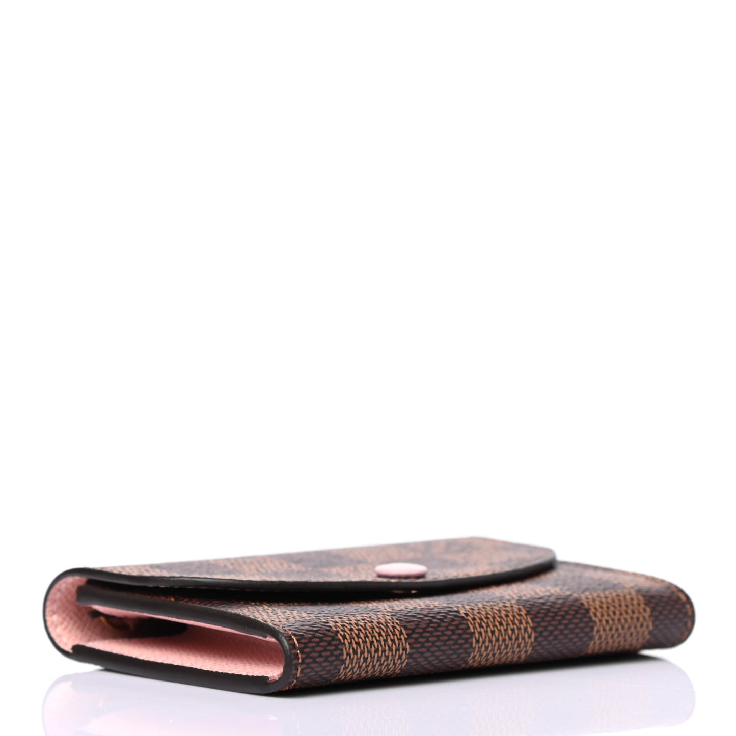 Damier Ebene Rosalie Coin Purse Rose Ballerine