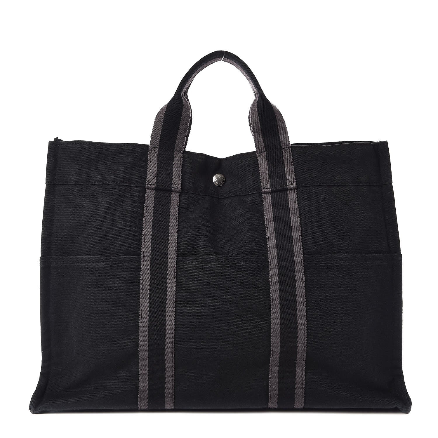 Hermes Canvas Fourre Tout MM Black 1 of 11