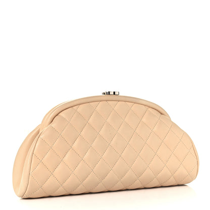 Chanel Lambskin Quilted Timeless Clutch Beige Clair 3 of 9
