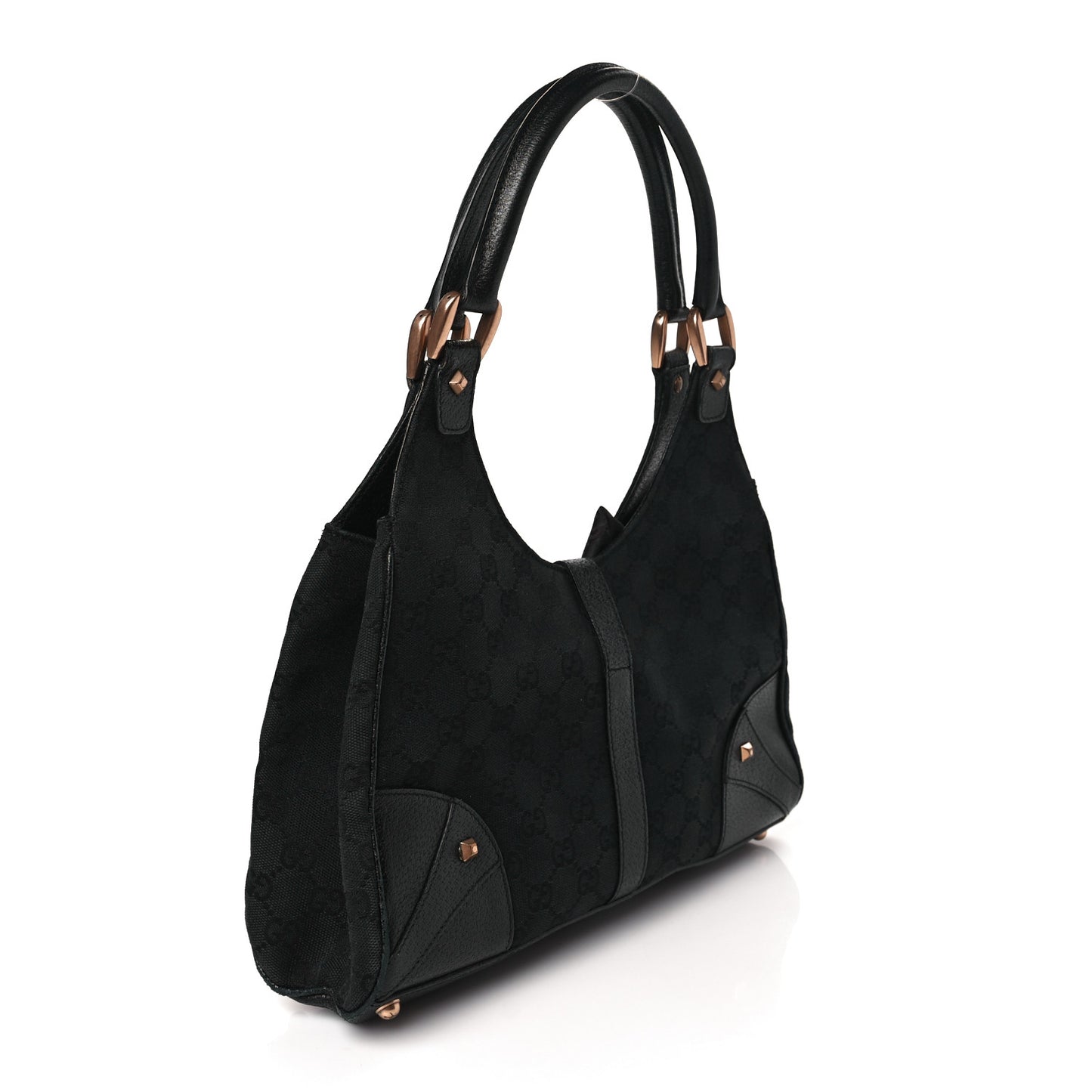 Monogram Calfskin Large Bardot Tote Black