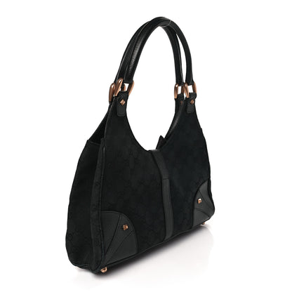 Gucci Monogram Calfskin Large Bardot Tote Black 2 of 8