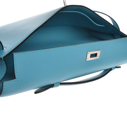 Hermes Swift Kelly Cut Clutch Pochette Turquiose 6 of 17