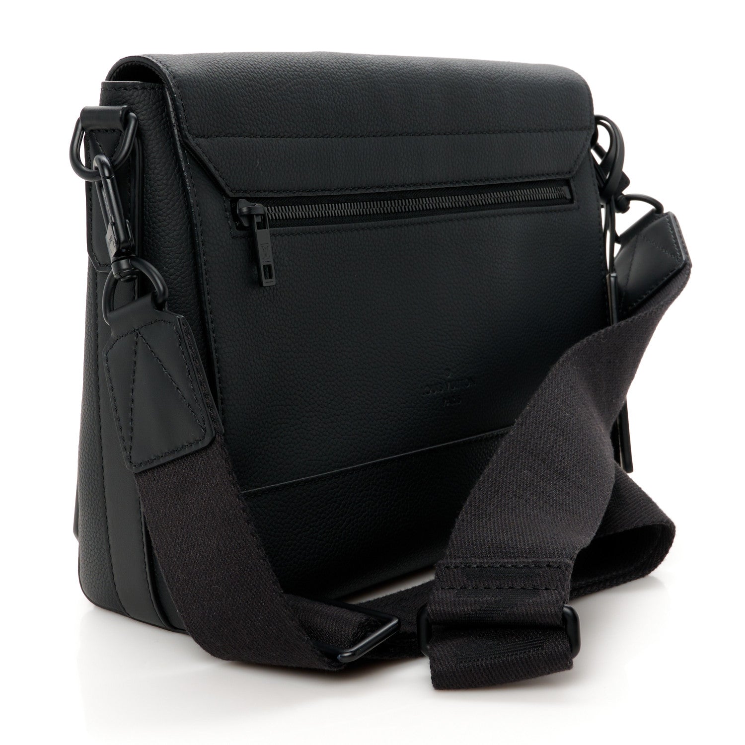 Louis Vuitton Calfskin Aerogram Messenger Black 3 of 11