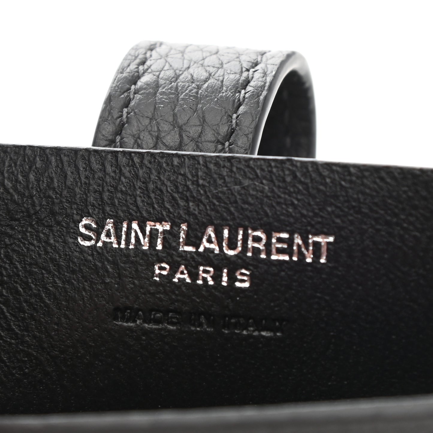 Grained Calfskin Sac De Jour Souple Card Case Grey