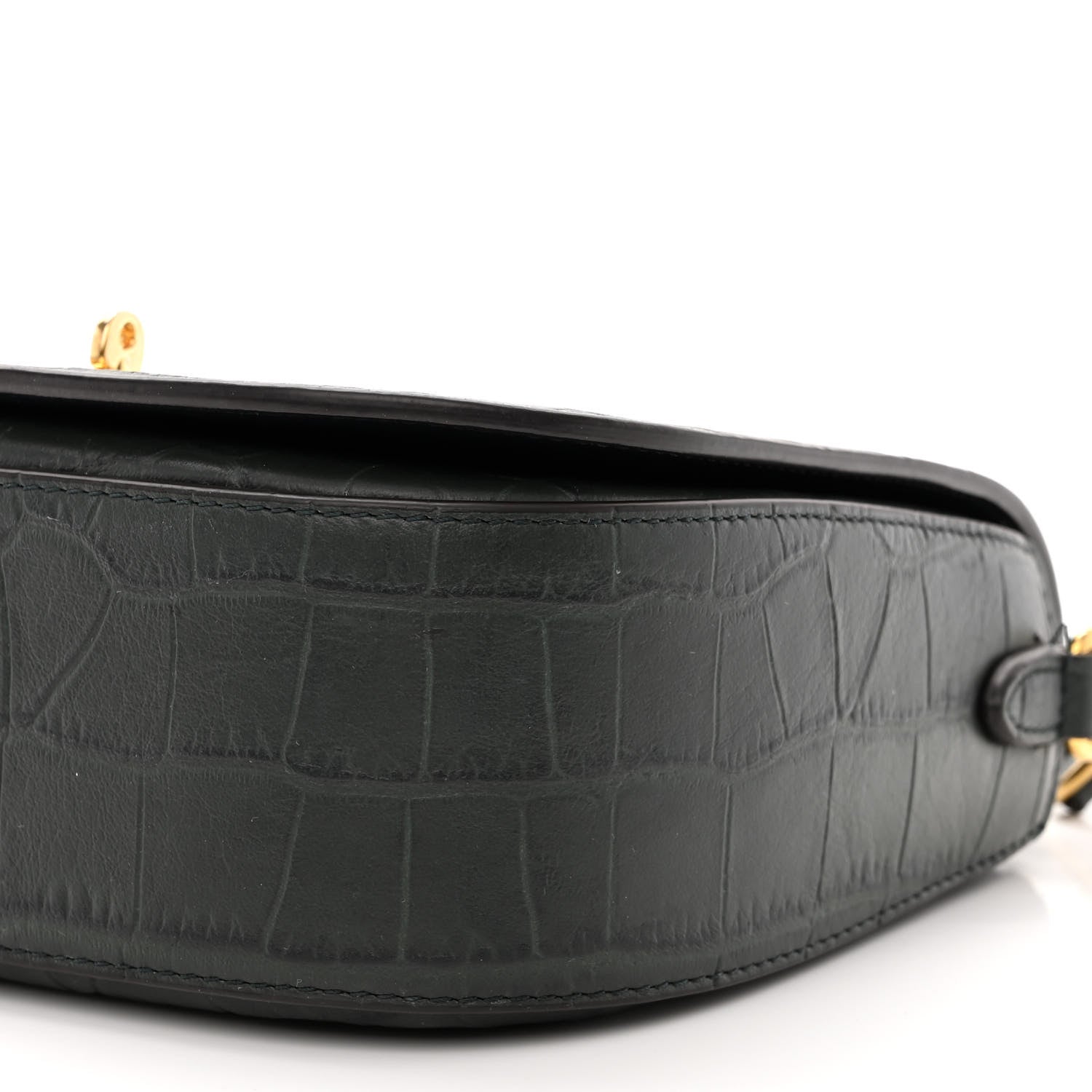 Mulberry Crocodile Embossed Calfskin Small Darley Satchel Green 9 of 12