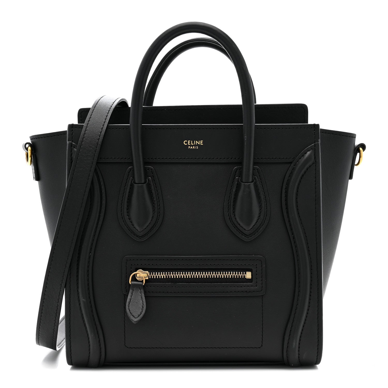 Celine Smooth Calfskin Nano Luggage Black 1 of 11