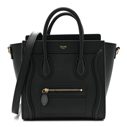 Celine Smooth Calfskin Nano Luggage Black 1 of 11
