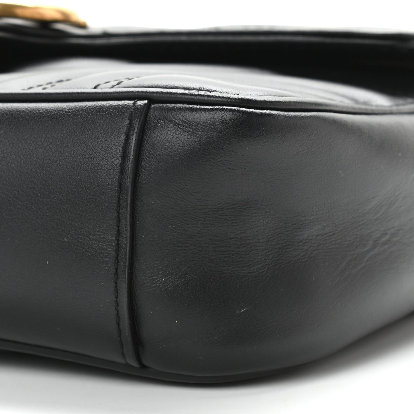 Calfskin Matelasse Mini GG Marmont Shoulder Bag Black