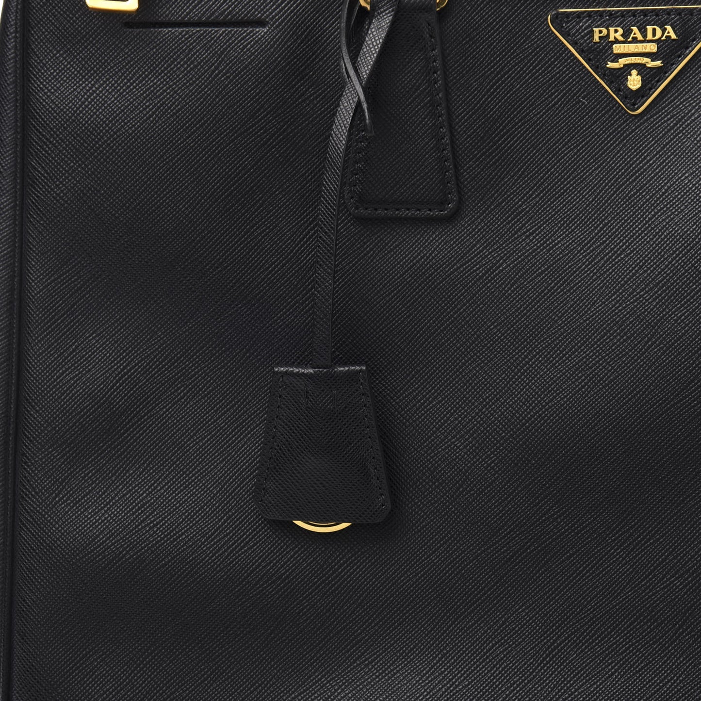 Saffiano Large Galleria Double Zip Tote Black