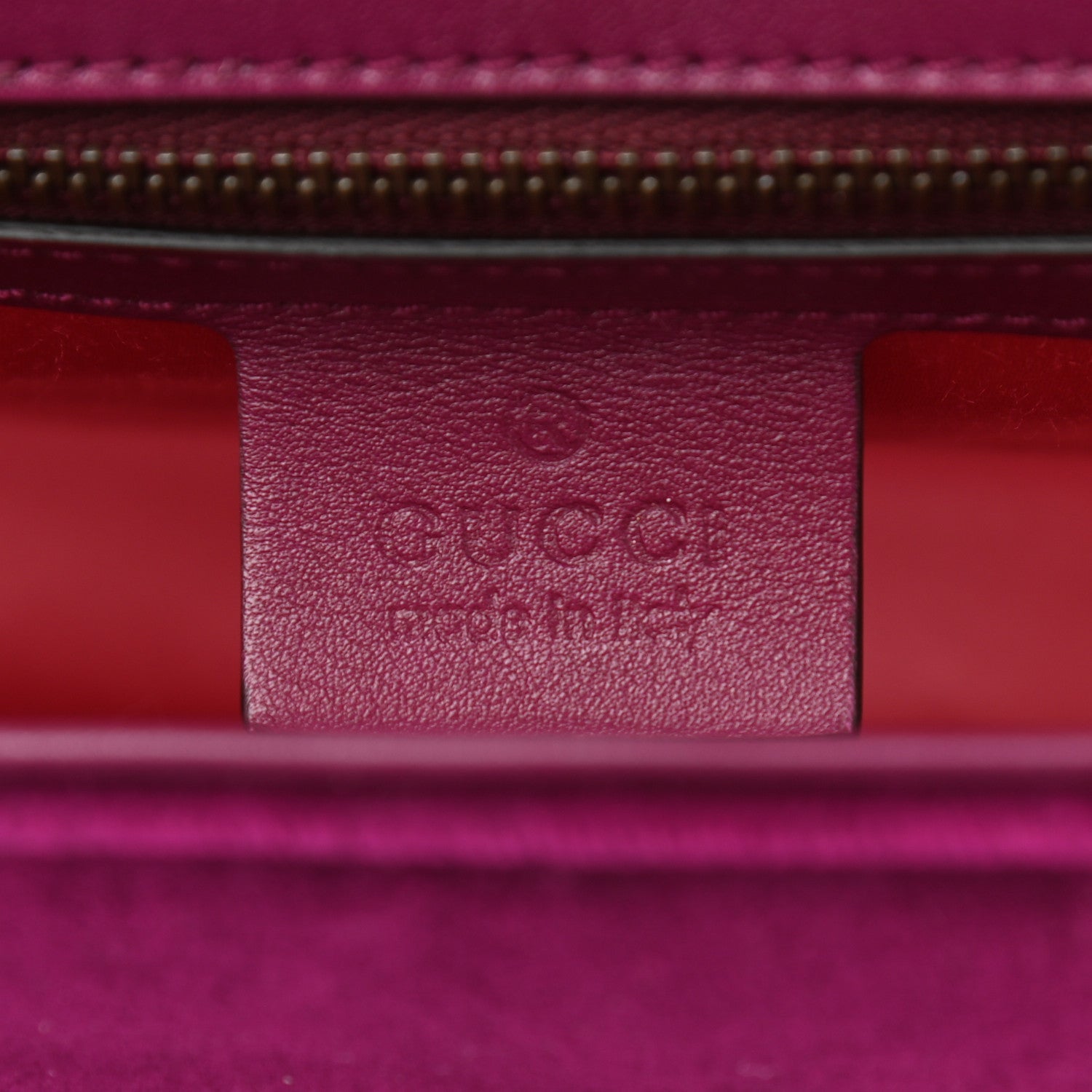 Gucci Velvet Matelasse Embroidered Small GG Marmont Shoulder Bag Fuchsia Violet Cyclamen 6 of 12
