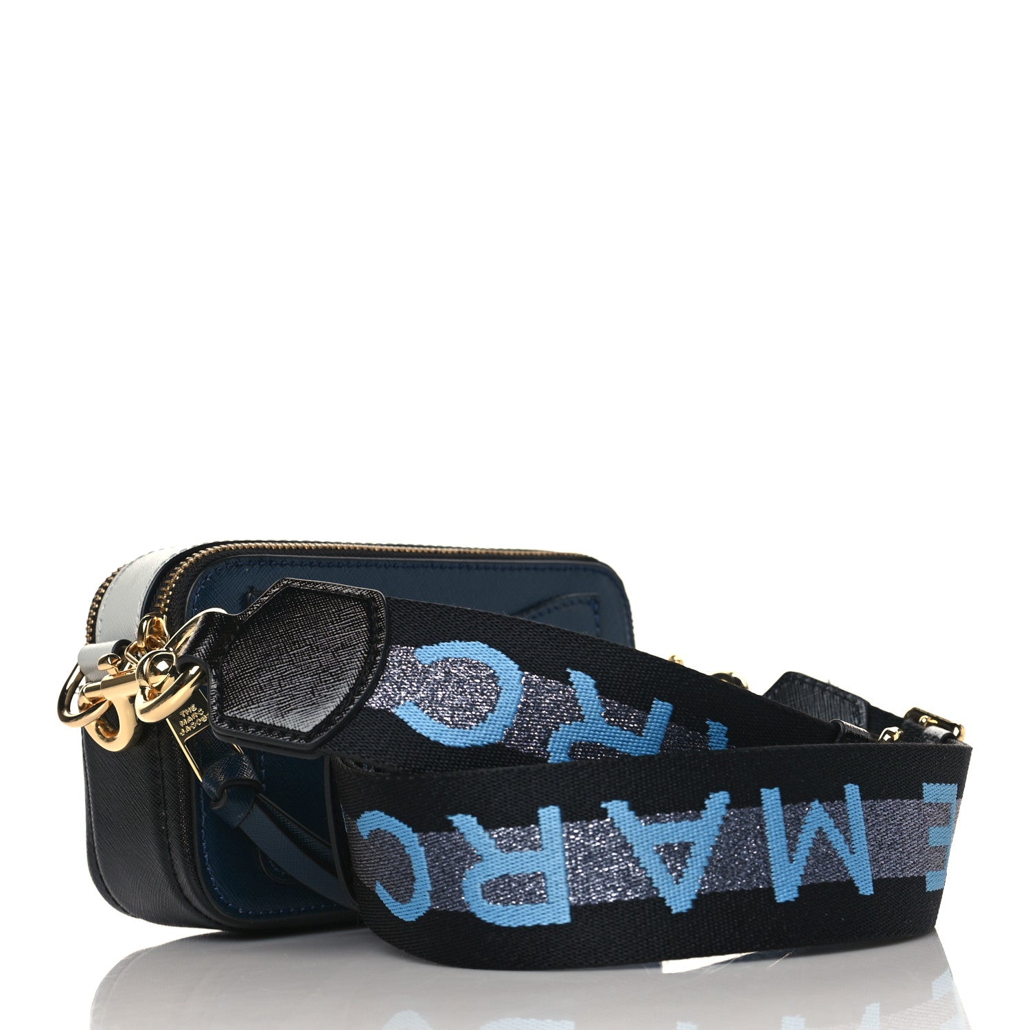 Marc Jacobs Saffiano Small Snapshot Camera Bag Blue Sea 2 of 9