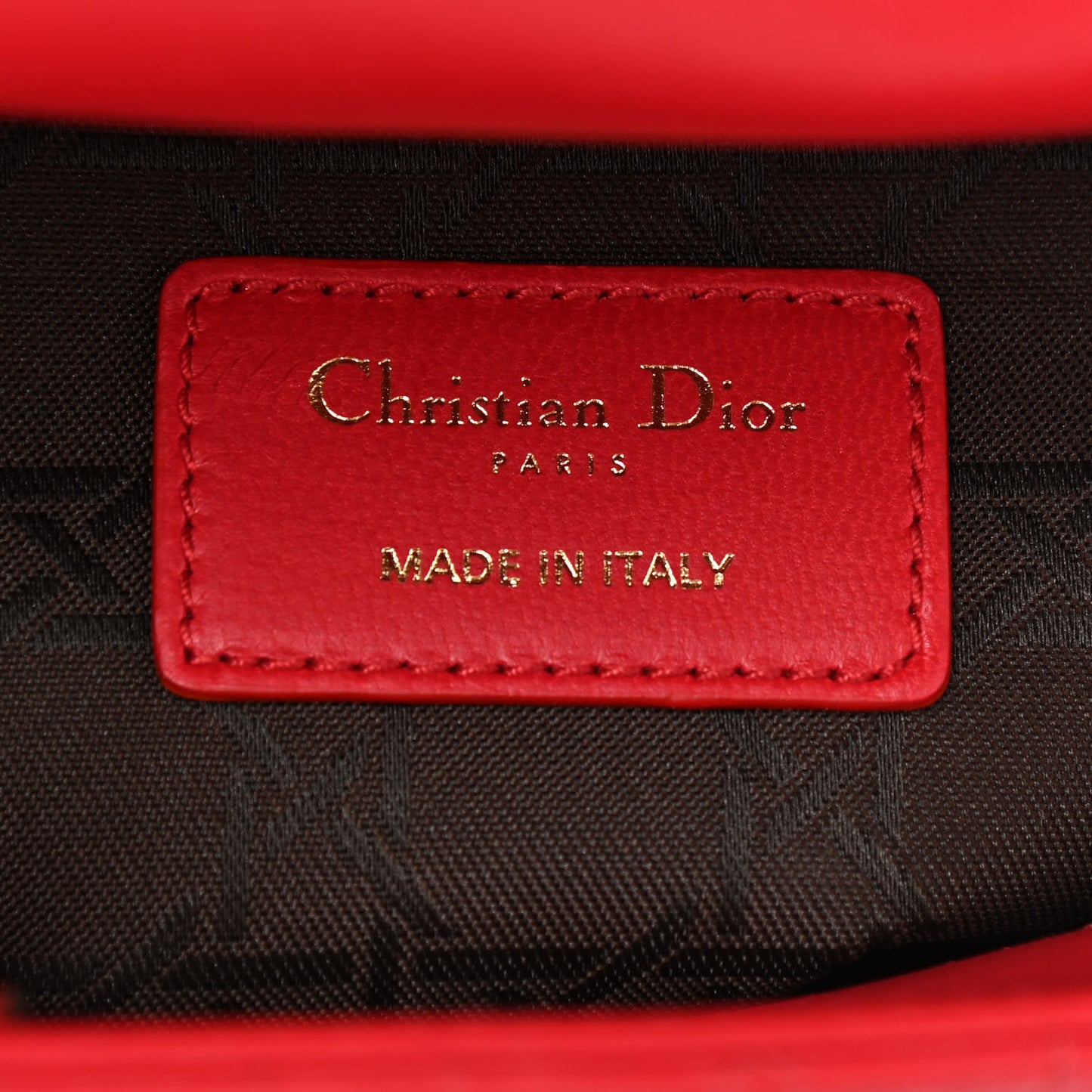 Lambskin Cannage Small My Lady Dior Red
