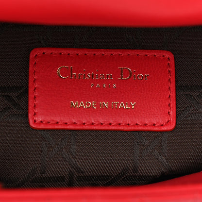 Christian Dior Lambskin Cannage Small My Lady Dior Red 8 of 12