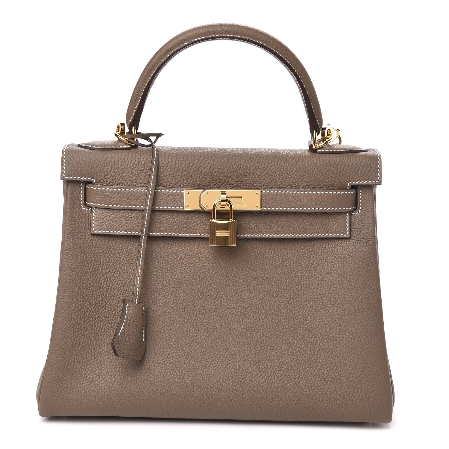 Hermes Togo Kelly Retourne 28 Etoupe 1 of 11