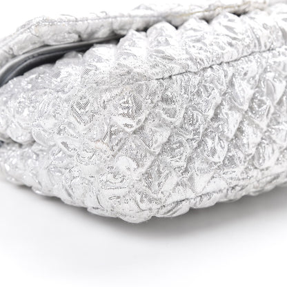 Chanel Metallic Lame Quilted Small Double Flap Silver 8 of 12