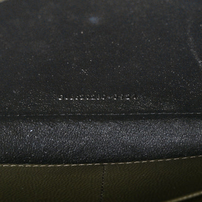 Saint Laurent Grain De Poudre Mixed Matelasse Triquilt Monogram Chain Wallet Kaki 7 of 11