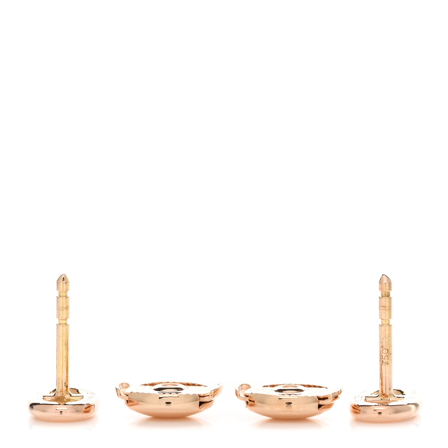 Hermes 18K Rose Gold TPM Farandole Stud Earrings 3 of 5