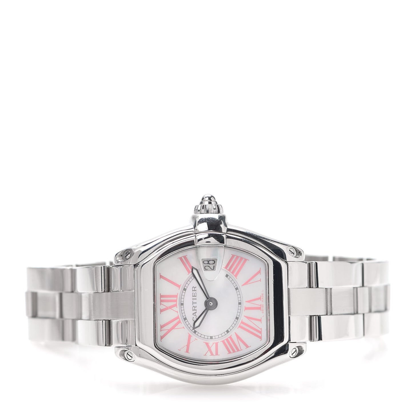 Stainless Steel Mother of Pearl 31mm Roadster Quartz Watch Pink