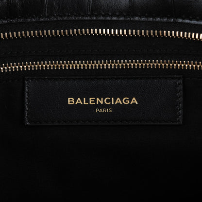 Balenciaga Calfskin Crocodile Embossed Giant 12 Gold Hardware City Black 6 of 7